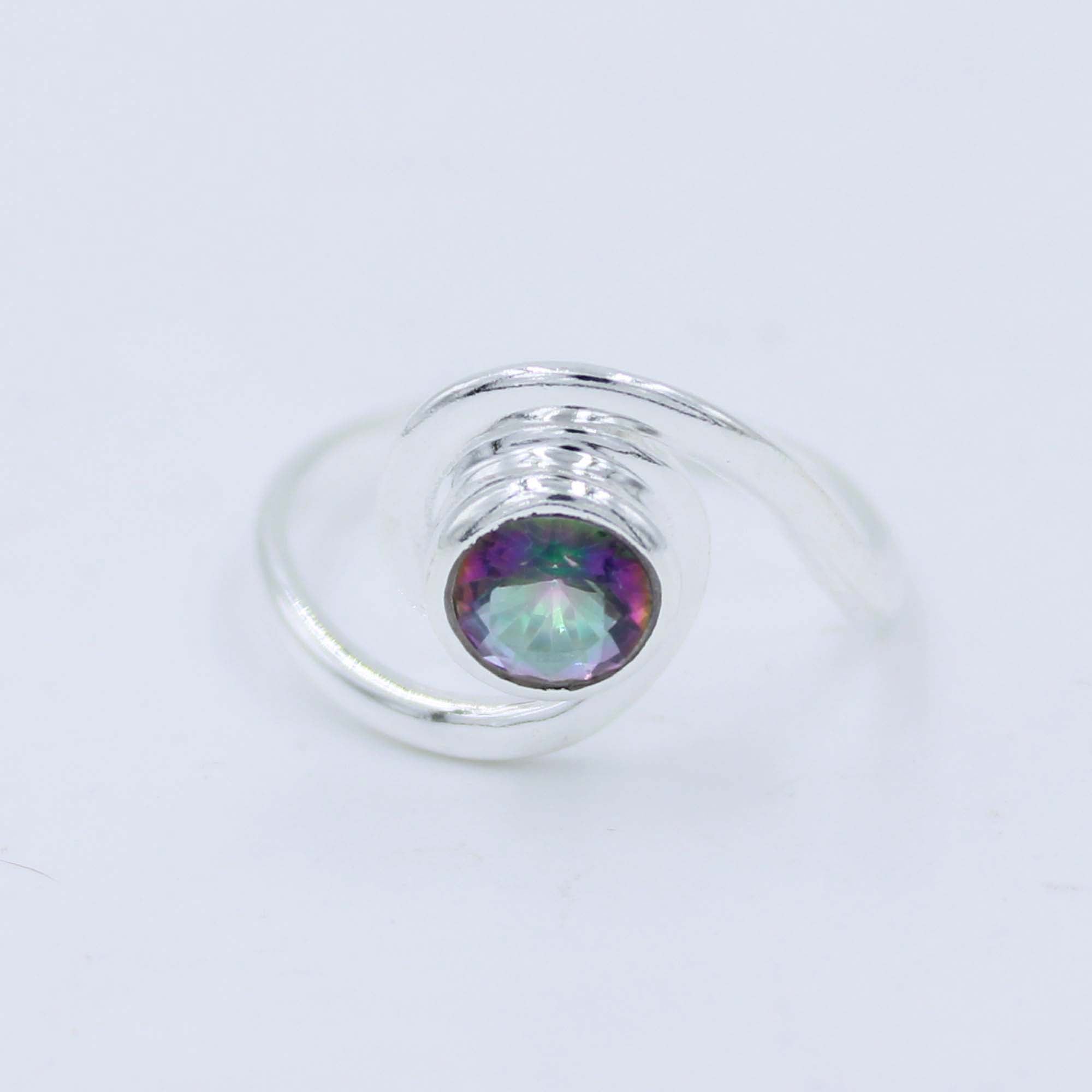 Mystic Quartz 925 Sterling Silver Ring