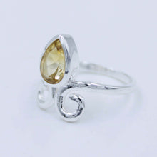 Citrine Quartz 925 Silver Women's Ring