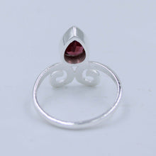 Natural Garnet Gemstone 925 Silver Women's Ring