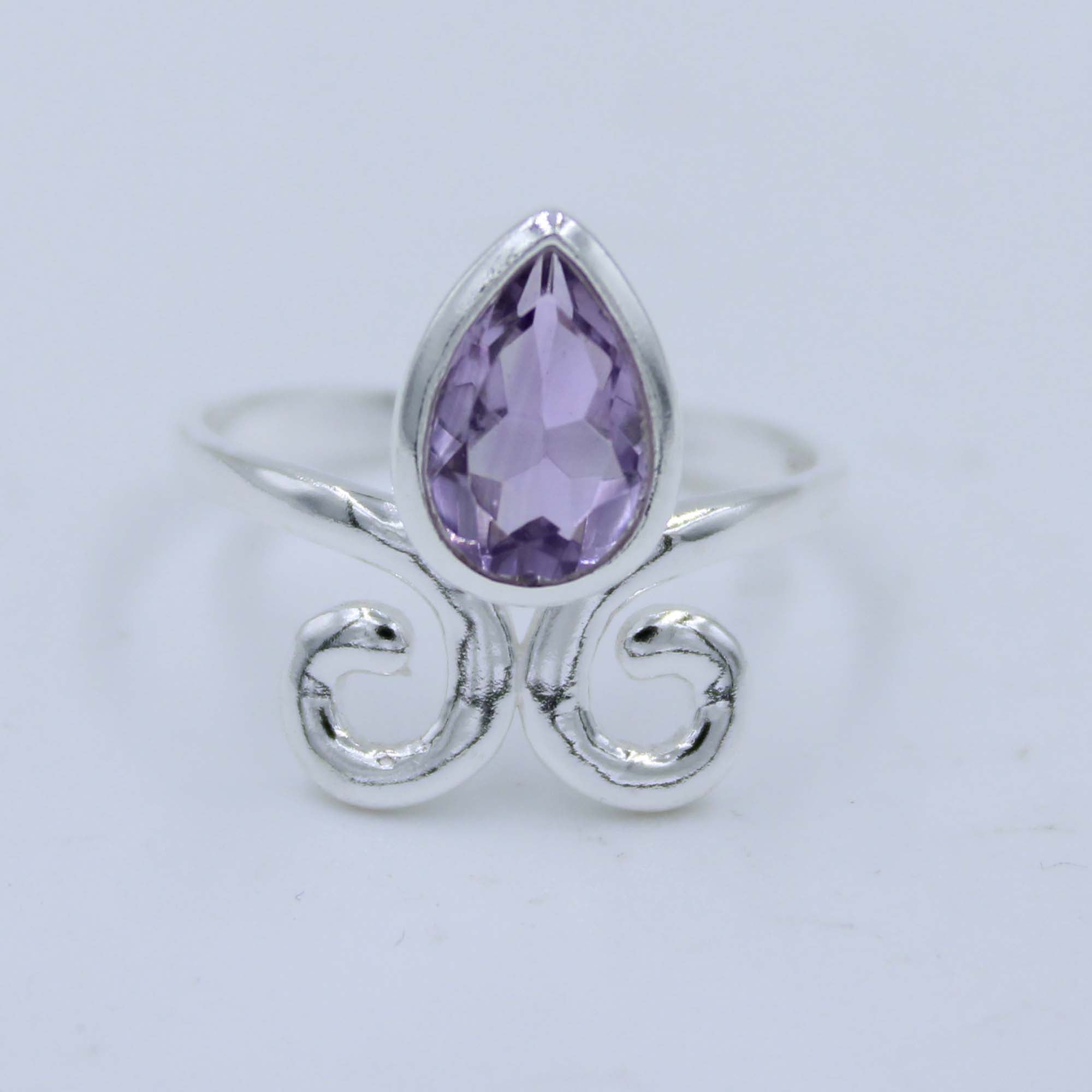 Purple Amethyst Stone 925 Silver Handmade Ring