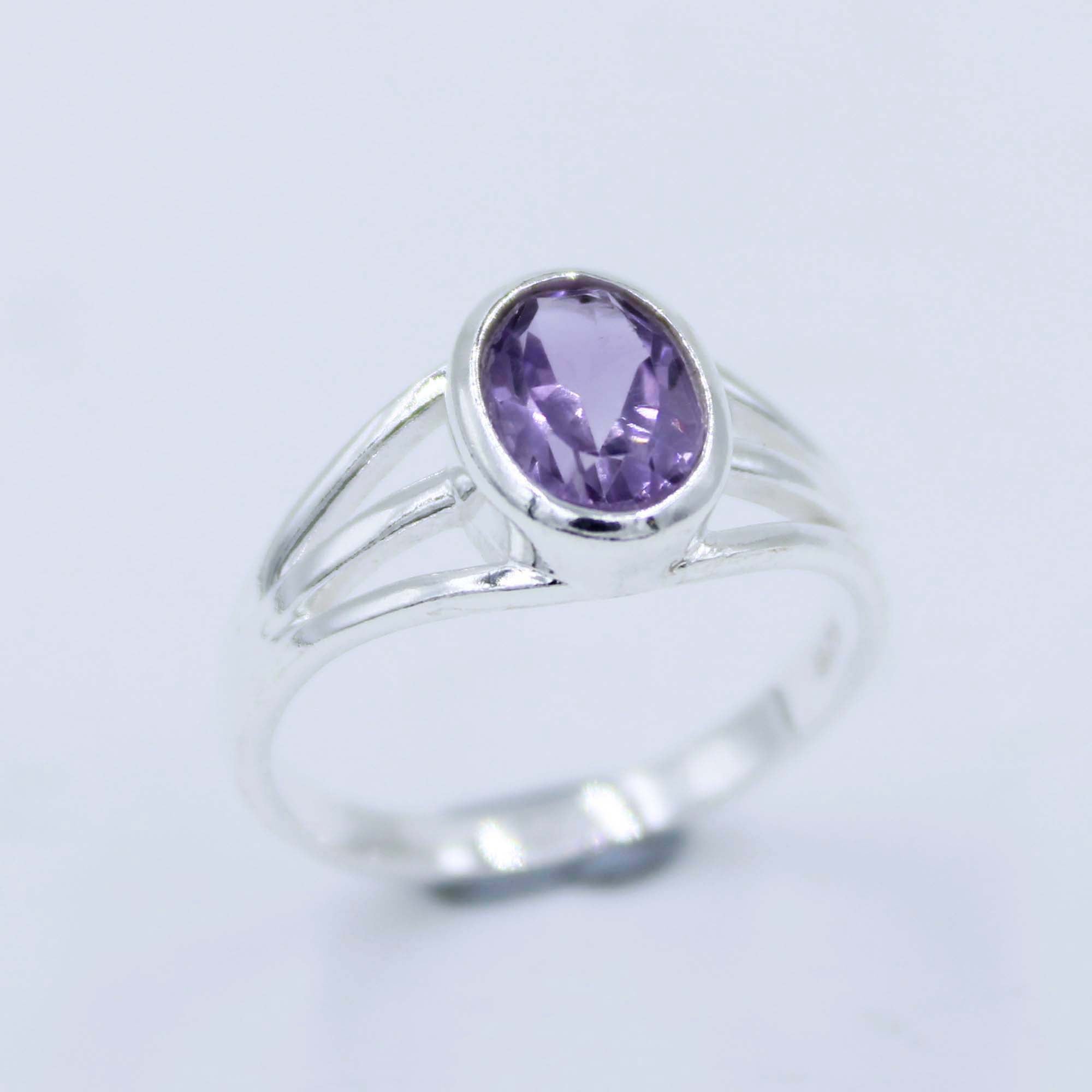 Natural Amethyst 925 Sterling Silver Handmade Ring