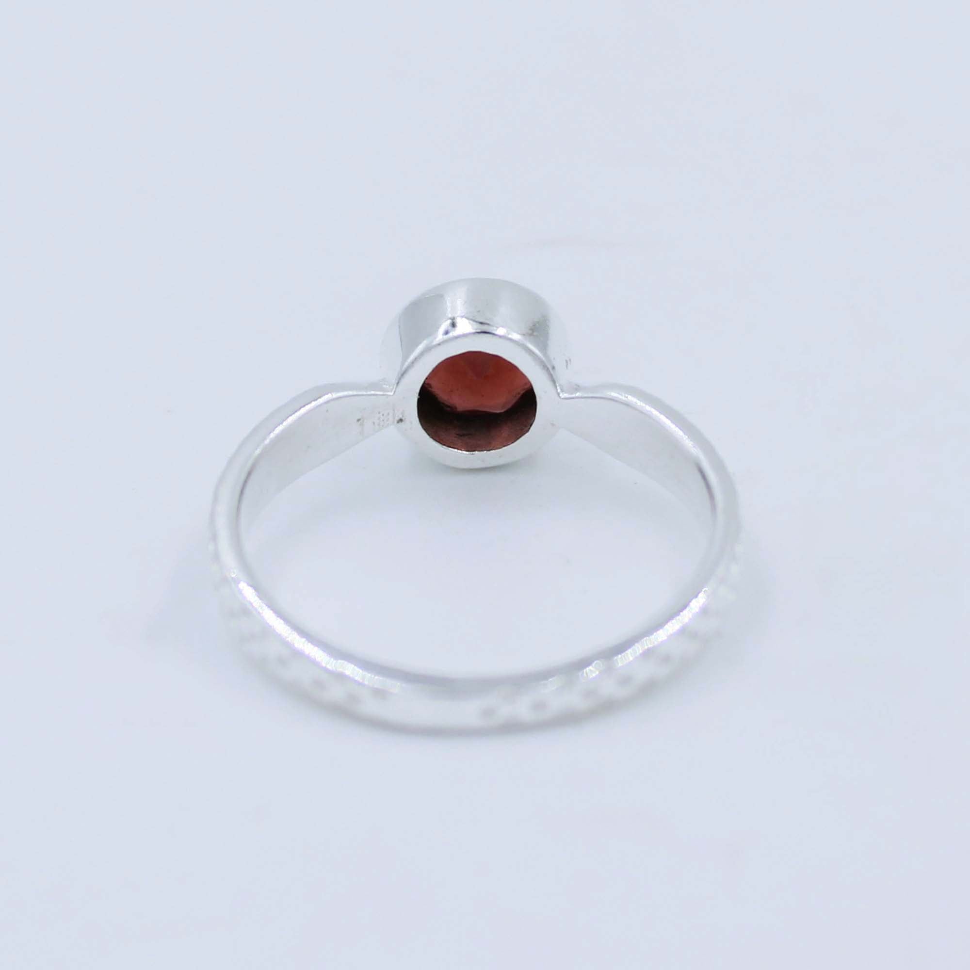 Garnet Gemstone 925 Sterling Silver Ring