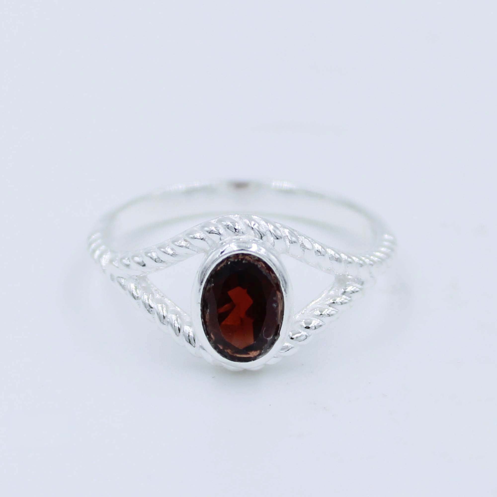 Natural Garnet gemstone 925 Silver Handmade Ring